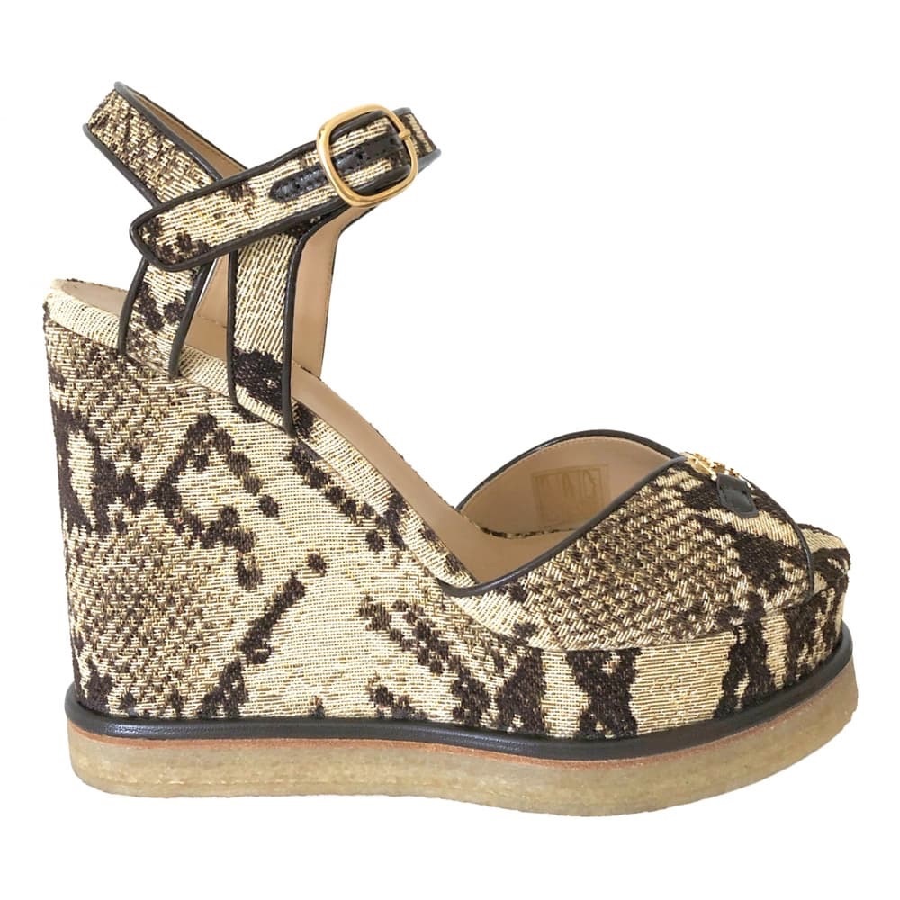 Celine Python Jacquard Wedges Size 40 - Picture 6 of 9